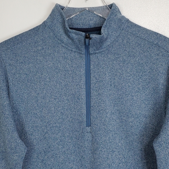 NWT Rhone commuter 1/4 zip long sleeve knit pullover sweater stellar blue marle - Picture 4 of 11